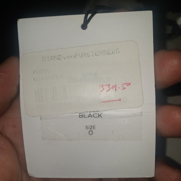 Diane Von Furstenberg Mabel Black Silk Dress Size 0 Lace Crochet Trim Shift - Picture 13 of 16